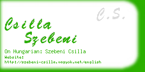 csilla szebeni business card